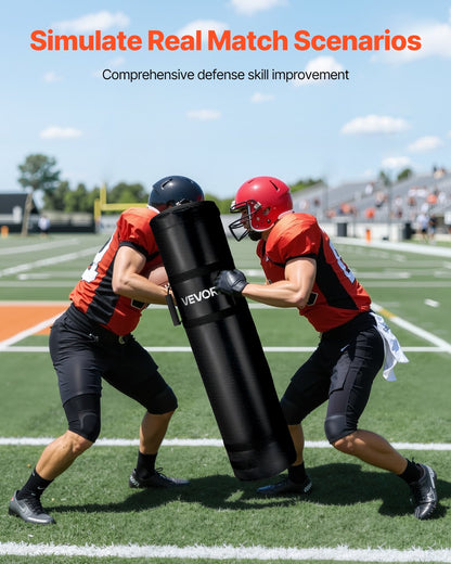 Football Tackling Dummy, 47.2 in Blocking Pad Equipment for Practice, Heavy Duty Tackle Dummies with Handles, Great for Contact Drills, Kickboxing, Martial Arts, Sports Training, 1PCS (UNFILLED)