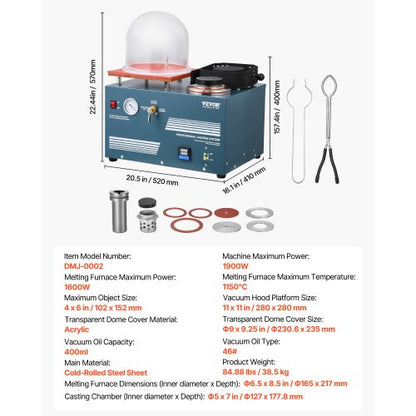 Vakuum-Feingussmaschine Schmelzofen Gießen Schmuck Schmelzen | EU