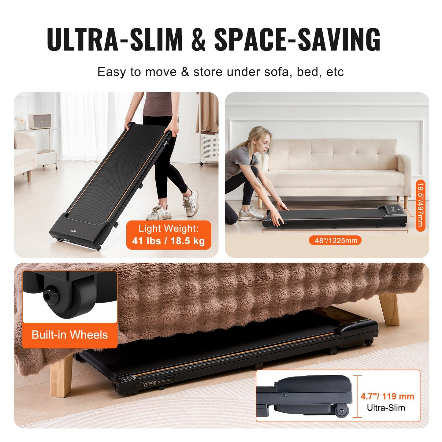 Walking Pad Unter Schreibtisch Laufband für Home Office Arbeit Walking Joggen