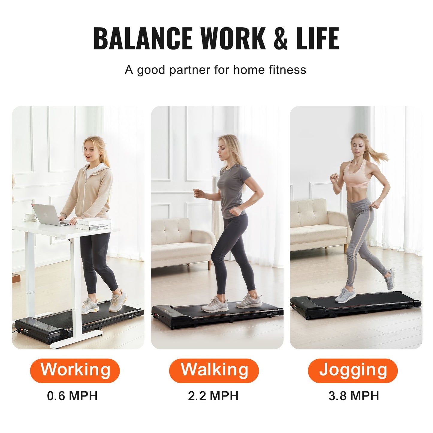 Walking Pad Unter Schreibtisch Laufband für Home Office Arbeit Walking Joggen