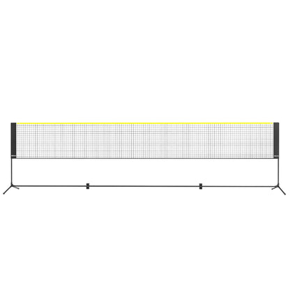Badmintonnät, höjdjusterbart volleybollnät, 17 fot brett hopfällbart pickleballnät, portabelt lättinstallerat tennisnätset med stavar, stativ och bärväska, för barnbakgårdsspel inomhus utomhusbruk