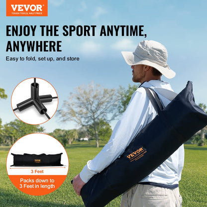 Badmintonnät, höjdjusterbart volleybollnät, 20 fot brett hopfällbart pickleballnät, portabelt tennisnätset med stavar, stativ, väska, racketar, nylonfjädrar, barnbakgård inomhus utomhusbruk