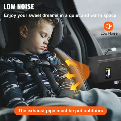 5 kW 12 V Diesel-Standheizung mit LCD-Display, Luft-Diesel-Heizung, Standheizung mit Schalldämpfer für LKW, Boot, Auto, Anhänger
