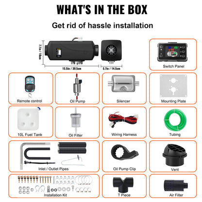 5 kW 12 V Diesel-Standheizung mit LCD-Display, Luft-Diesel-Heizung, Standheizung mit Schalldämpfer für LKW, Boot, Auto, Anhänger