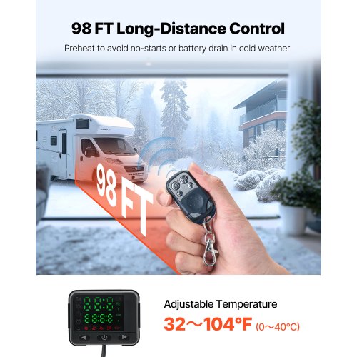 Diesel-Luftheizung Diesel-Standheizung 8 kW DC 12-24 V Schwarzer LCD-Schalter