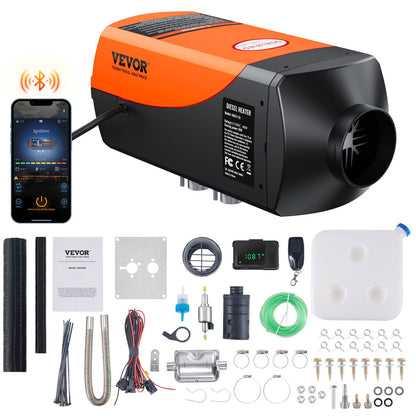 Diesel Air Heater 12V 2KW Bluetooth App LCD Display for Car Bus Motorhome Indoor