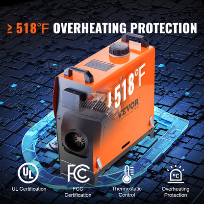 Diesel Luftvärmare Allt-i-ett 12V 5KW LCD-fjärrkontroll för husbil inomhus