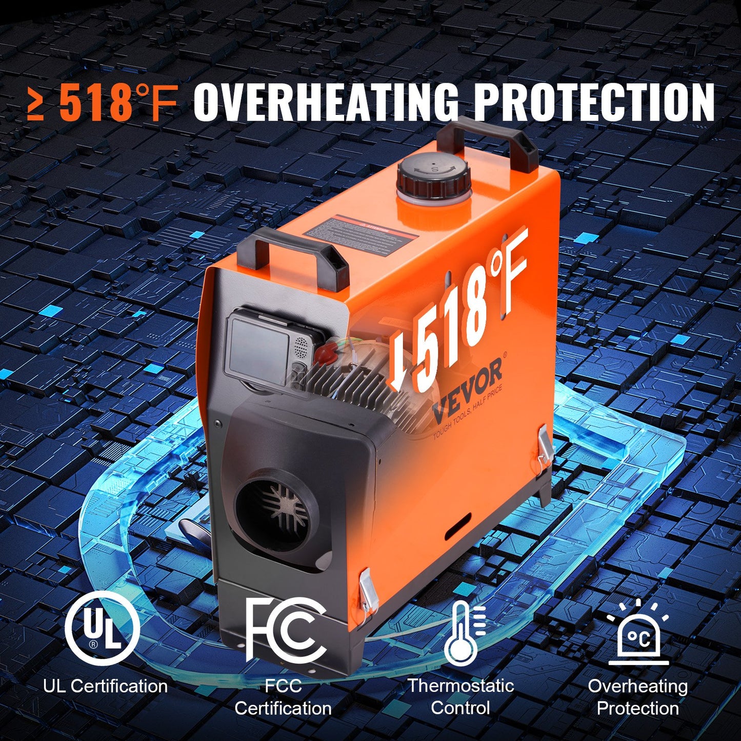 Diesel-Luftheizung All-in-One 12V 8KW Bluetooth App LCD für Auto RV Innen