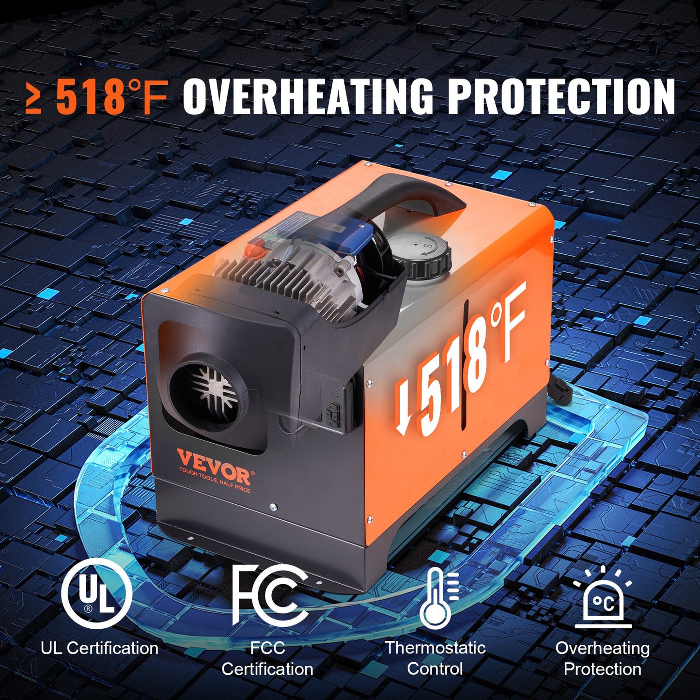 Diesel-Luftheizung All-in-One 12V 8KW Bluetooth App LCD für Auto RV Innen