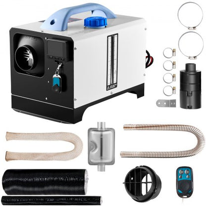 Diesel Air Heater 8KW Parking Heater 12V Truck Heater, One Air Outlet, with Black LCD Switch, Remote Control, Fast Heating Compact Diesel Heater, For Car, RV Truck, Boat, Campervans, Caravans