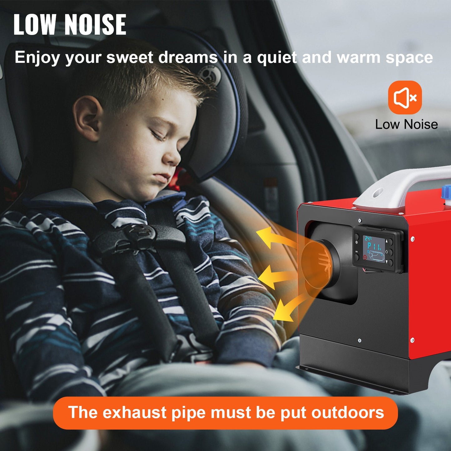 NEU Diesel-Luftheizung, 5 kW 12 V Standheizung, Mini-LKW-Heizung, Einzelauslassloch, mit schwarzem LCD, Fernbedienung, schnell aufheizende Dieselheizung, für Wohnmobil, LKW, Boot, Bus, Autoanhänger, Wohnmobile