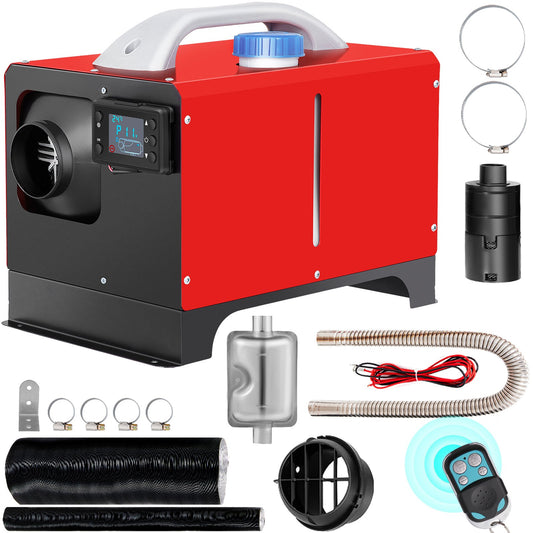 NEW Diesel Air Heater, 5KW 12V Parking Heater, Mini Truck Heater, Single Outlet Hole, with Black LCD, Remote Control, Fast Heating Diesel Heater, For RV Truck, Boat, Bus, Car Trailer, Motorhomes