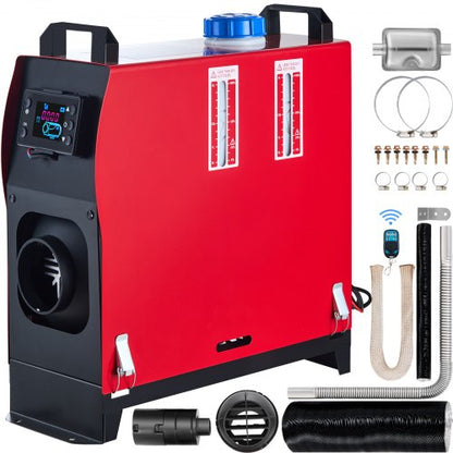 5KW Diesel Air Heater All in One 12V Diesel Parking Heater Silencer 5000W Diesel Heater Remote Control with LCD Switch for RV Motorhome Bus and Trailer