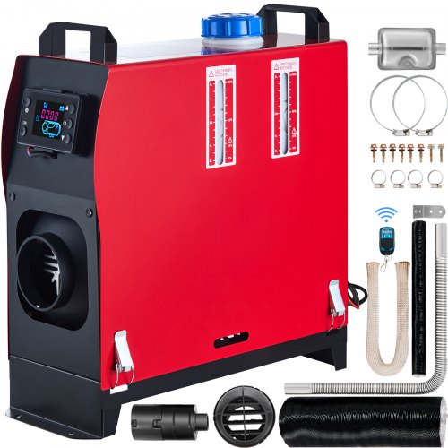 5KW Diesel Air Heater All in One 12V Diesel Parking Heater Silencer 5000W Diesel Heater Remote Control with LCD Switch for RV Motorhome Bus and Trailer