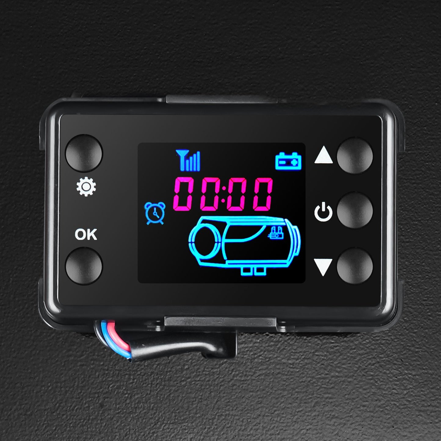 5 kW Diesel-Luftheizung, All-in-One-Schalldämpfer für 12-V-Diesel-Standheizung, Fernbedienung für Dieselheizung mit LCD-Schalter