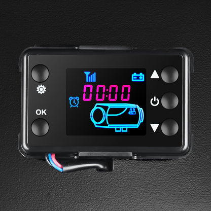 5 kW Diesel-Luftheizung, All-in-One-Schalldämpfer für 12-V-Diesel-Standheizung, Fernbedienung für Dieselheizung mit LCD-Schalter