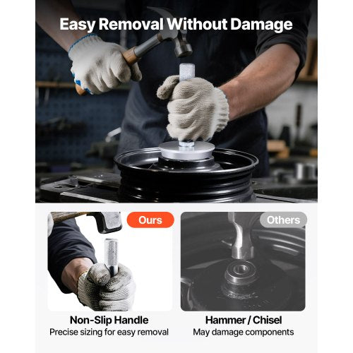 Lagerpresssats, 10 delar, Lagerbana och Tätningsdrivare med 9 bussningar och handtagsaxel, Bussningsdrivare Verktygssats, Robust Aluminiumlegering Demonterings- och Monteringsverktygssats med Förvaringsväska |  EU