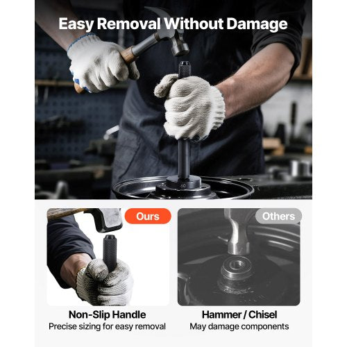 Lagerpresssats, 52 delar, Lagerbana och tätningsdrivare med 49 bussningar och handtagsaxel, Bussningsdrivare Verktygssats, Kraftigt Kolstål Demonterings- och Monteringsverktygssats med Förvaringsväska |  EU