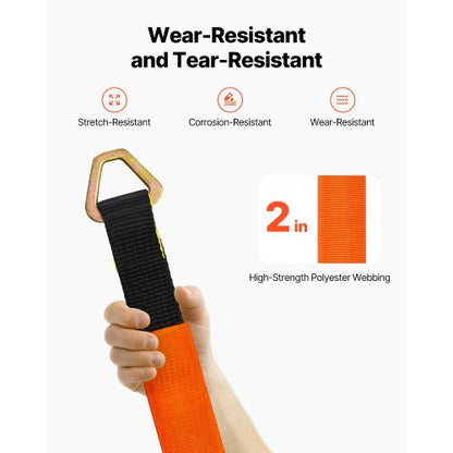 Shoulder Straps Shoulder Tie Down Straps D Ring 2 Inch x 3.2 Feet for Trailer