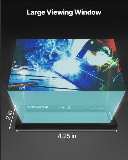Auto Darkening Welding Lens 4.25" x 2", Shade 11 True Color Welding Lens with Dual Arc Sensors & Gold Coating, Compatible with Most Welding Helmets for TIG, MIG, MMA, ARC Applications