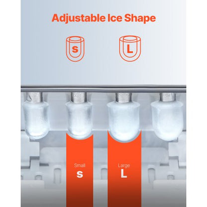 Portable Countertop Ice Maker 1.8 kg/24 hours Self-cleaning with Bucket | EU