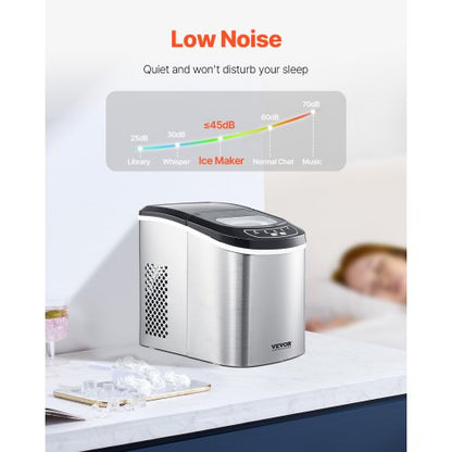 Portable Countertop Ice Maker 1.8 kg/24 hours Self-cleaning with Bucket | EU