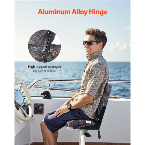 Bootssitz, niedrige Rückenlehne, faltbar, Bootssitz, Schwammkissen, Camouflage, 2 Stück | EU