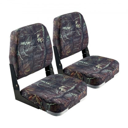 Bootssitz, niedrige Rückenlehne, faltbar, Bootssitz, Schwammkissen, Camouflage, 2 Stück | EU