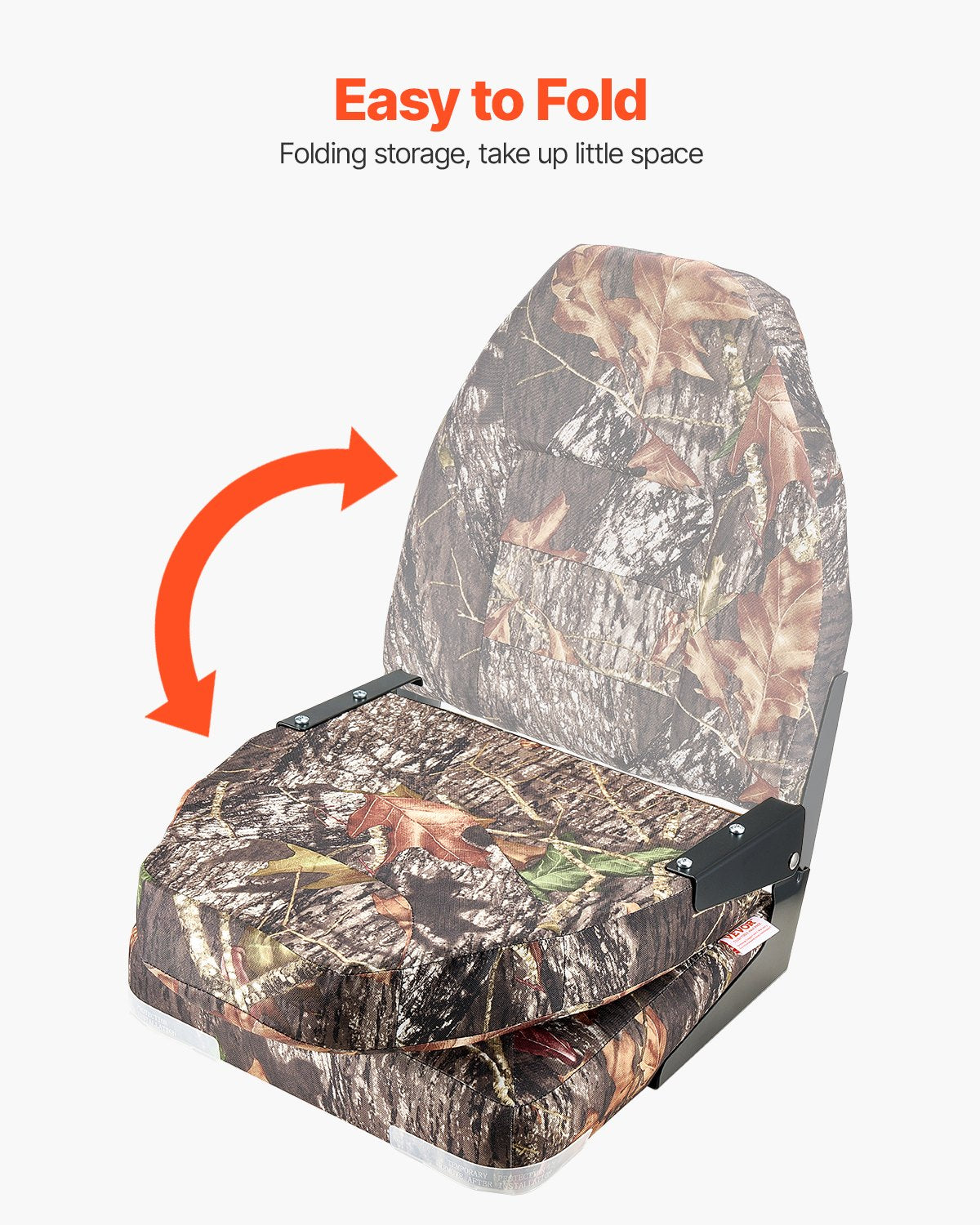 Båtsäte Högt ryggstöd Fällbart Båtsäte Svampkudde Kamouflage