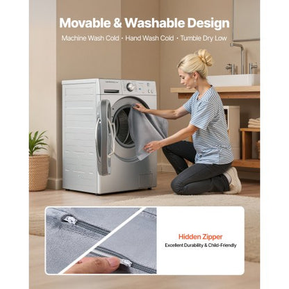 2-i-1 barnsoffa hopfällbar mjuk soffa med armstöd fåtölj till solstol M grå |  EU