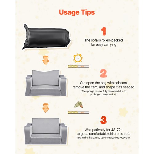 2-i-1 barnsoffa hopfällbar mjuk soffa med armstöd fåtölj till solstol M grå |  EU