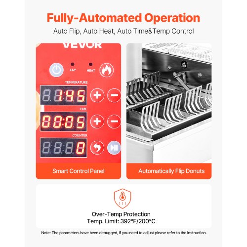 Kommerzielle automatische Donut-Maschine Donut-Maschine 4 Reihen 240 PCS/H | EU