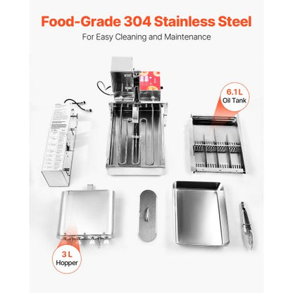 Kommerzielle automatische Donut-Maschine Donut-Maschine 4 Reihen 240 PCS/H | EU