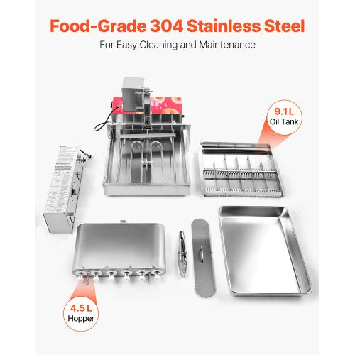 Commercial Automatic Donut Machine Donut Machine 6 Rows 360 PCS/H | EU