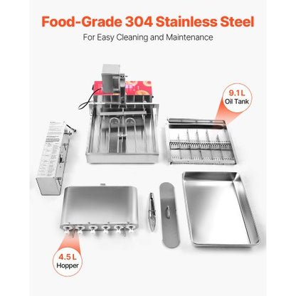 Commercial Automatic Donut Machine Donut Machine 6 Rows 360 PCS/H | EU