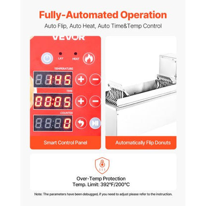 Commercial Automatic Donut Machine Donut Maker Single Row 90PCS/H | EU