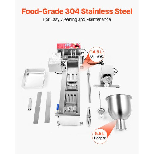 Commercial Automatic Donut Machine Donut Maker Single Row 90PCS/H | EU