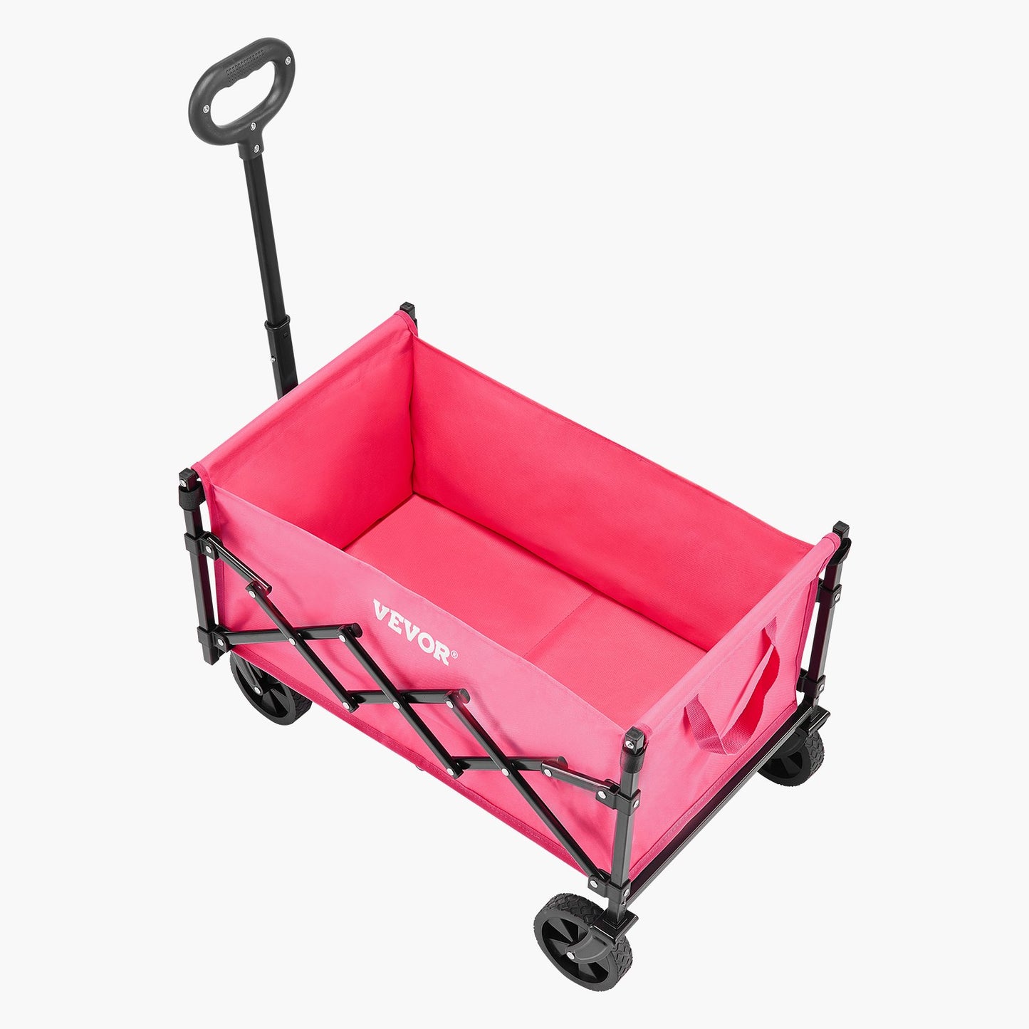Klappwagen, 120 l und 225 Pfund, robuster, faltbarer Gartenwagen, Pink