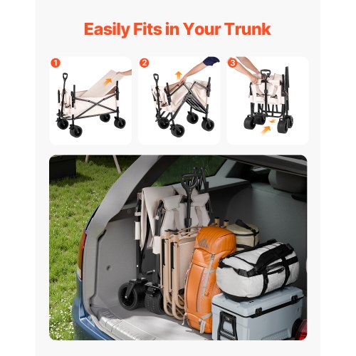 Hopfällbar vagn som kan omvandlas till bänklast på 220 kg och 220 liters nyttovagn |  EU