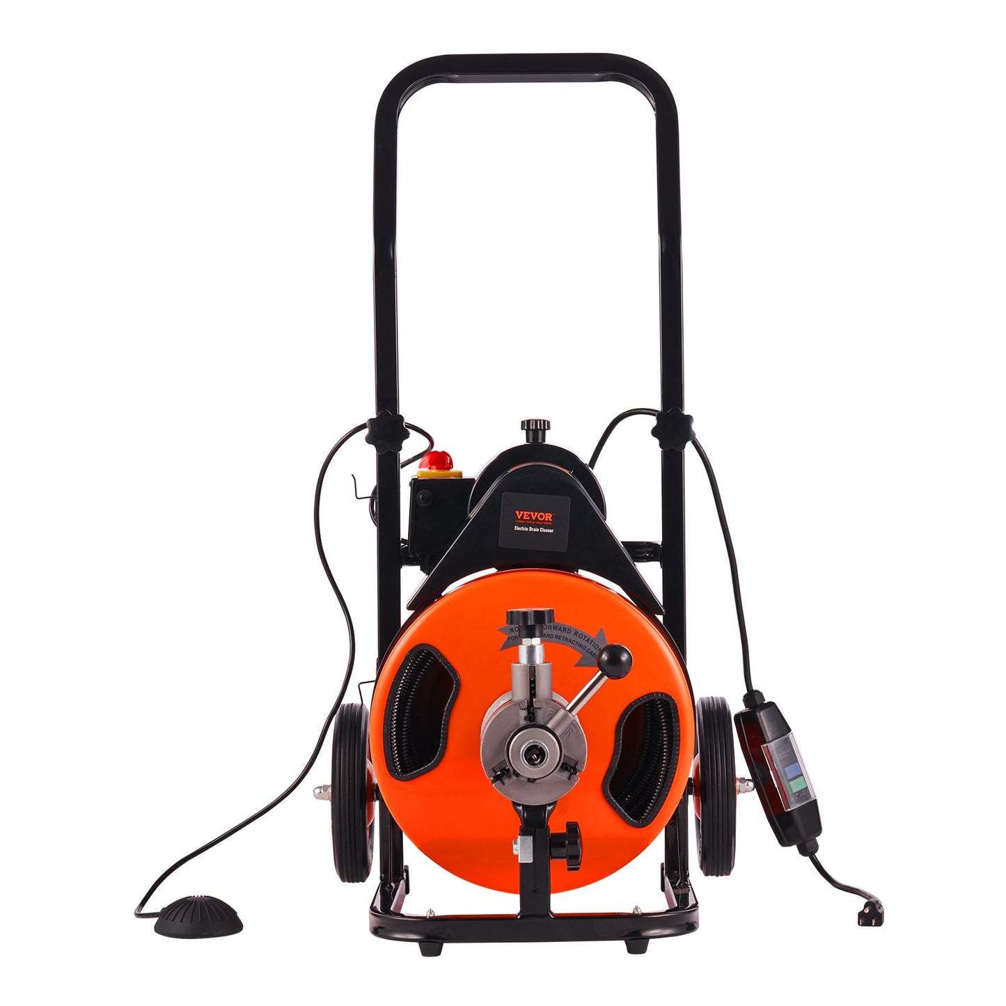Drain Cleaning Machine Electric Drain Auger 50 FT x 3/8 In Auto Feed