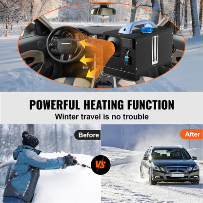 Diesel Air Heater 8KW, All in One 12V Truck Heater, Parking Heater with Black LCD, Remote Control, Fast Heating Diesel Heater for RV Truck, Boat, Bus, Car Trailer, Motorhomes
