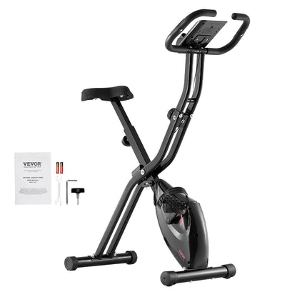 Folding Motionscykel Fitness Stationary Bike Upright Indoor Cycling Bike
