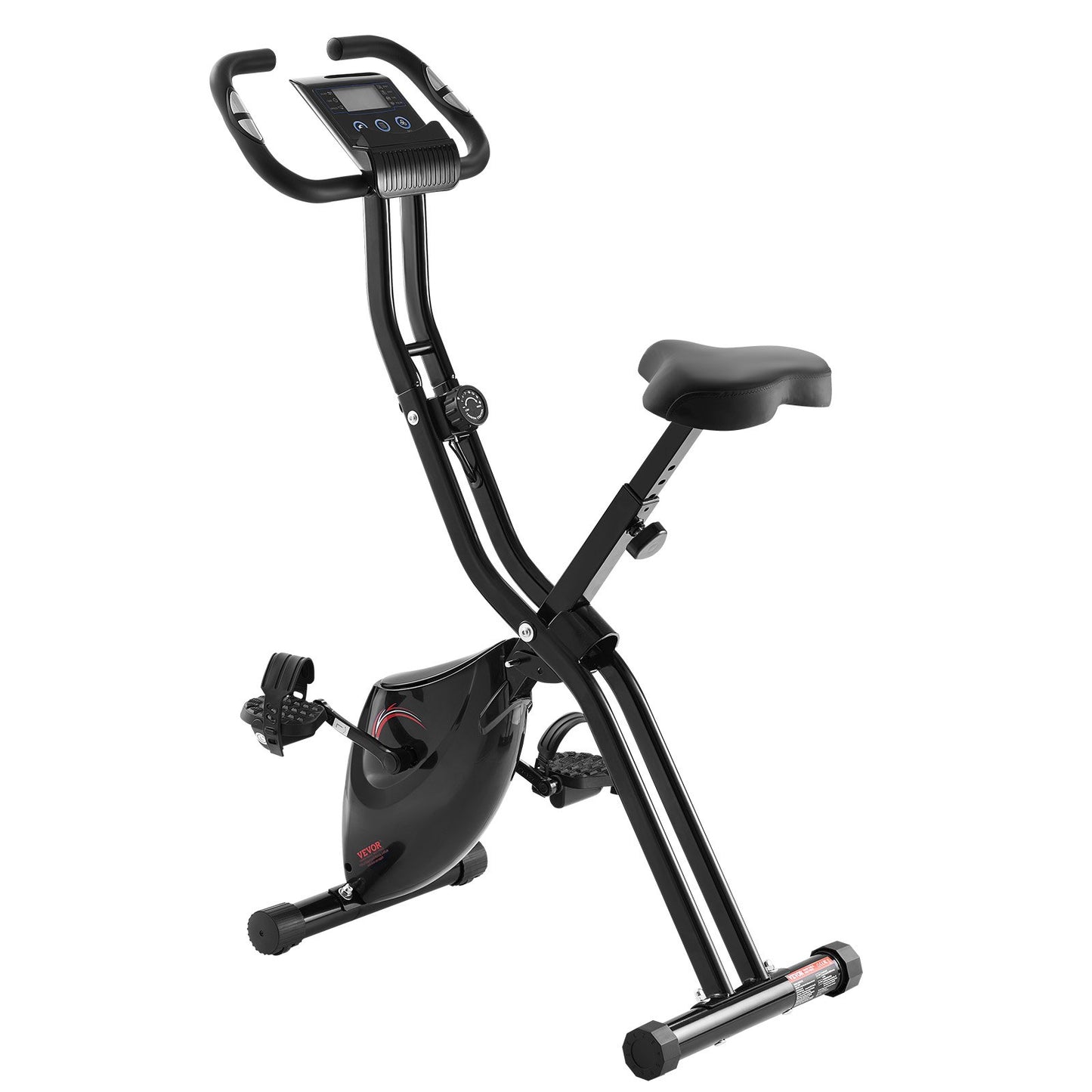 Folding Motionscykel Fitness Stationary Bike Upright Indoor Cycling Bike
