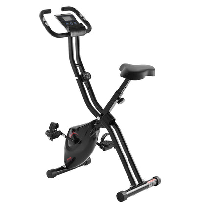 Folding Motionscykel Fitness Stationary Bike Upright Indoor Cycling Bike