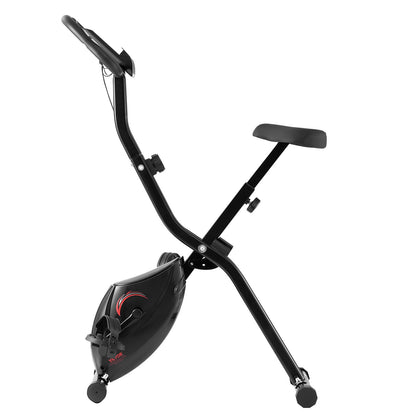 Folding Motionscykel Fitness Stationary Bike Upright Indoor Cycling Bike