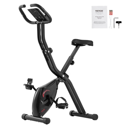 Folding Motionscykel Fitness Stationary Bike Upright Indoor Cycling Bike