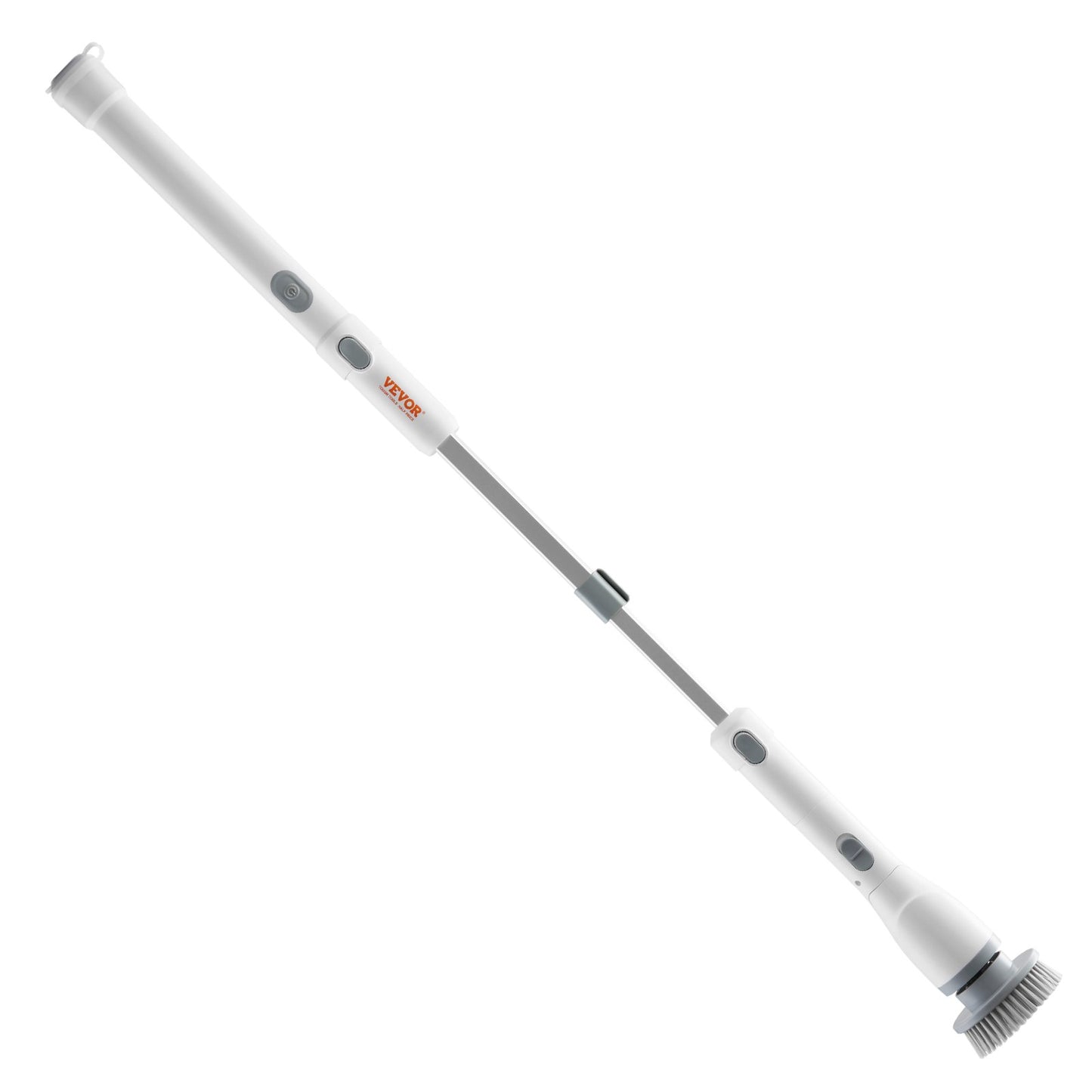 Elektrischer Spin Scrubber, kabellose Reinigungsbürste mit 2 einstellbaren Geschwindigkeiten und ausziehbarem langem Griff, 1,5-Stunden-Laufzeit-Power-Duschschrubber mit 4 austauschbaren Bürstenköpfen für Badezimmer, Badewanne, Fliesen