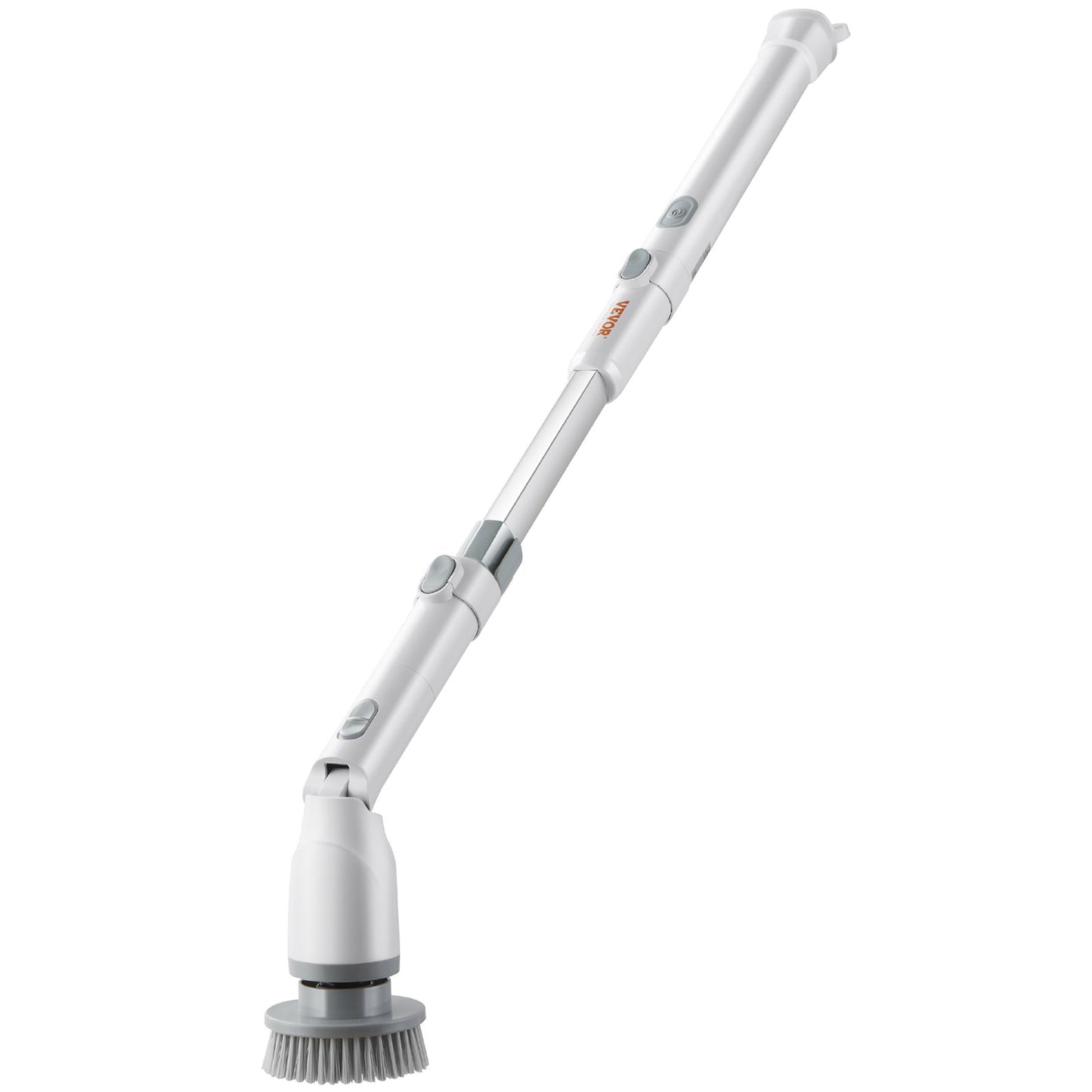 Elektrischer Spin Scrubber, kabellose Reinigungsbürste mit 2 einstellbaren Geschwindigkeiten und ausziehbarem langem Griff, 1,5-Stunden-Laufzeit-Power-Duschschrubber mit 4 austauschbaren Bürstenköpfen für Badezimmer, Badewanne, Fliesen