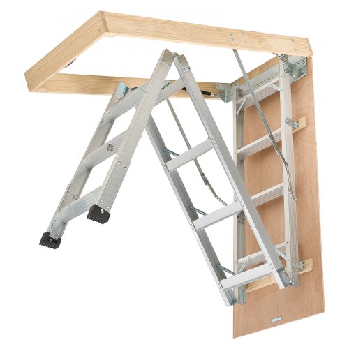 Dachbodenleiter 170 kg Tragkraft für Aluminiumdächer von 2,1 bis 3,2 m