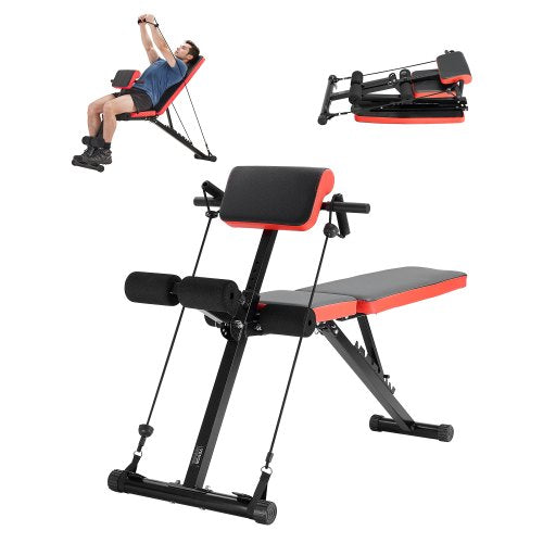 Multi-Functional Weight Bench for Full Body Workout, Roman Chair Hyperextension Bench, 770 lbs Adjustable & Foldable Equipment for Back Arm Core Ab Workout, Sit Up Exercise Machine for Home Gym